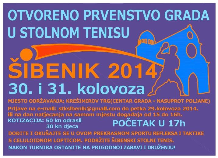 Otvoreno prvenstvo grada Šibenika u stolnom tenisu