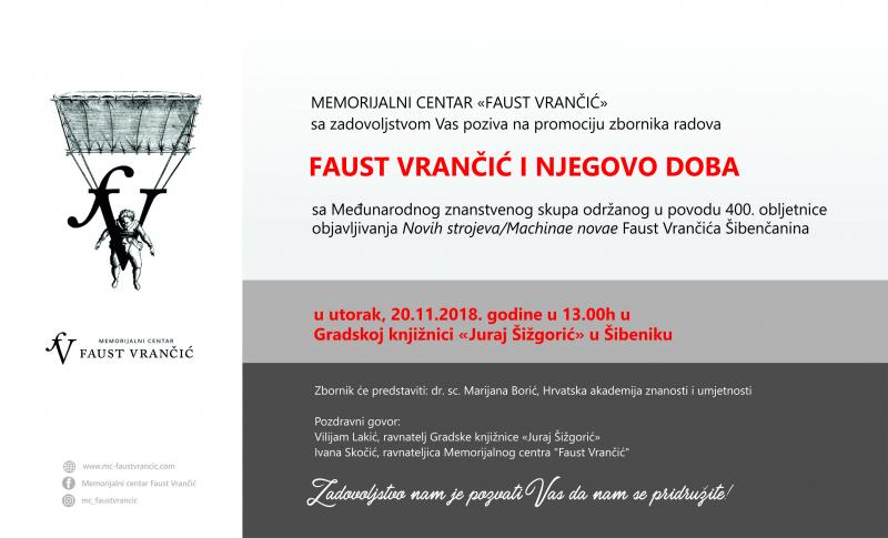 Promocija zbornika radova "Faust Vrančić i njegovo doba"