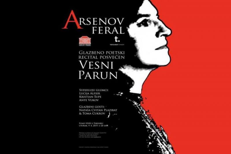 Glazbeno poetski recital „Arsenov feral“ u Kazalištu